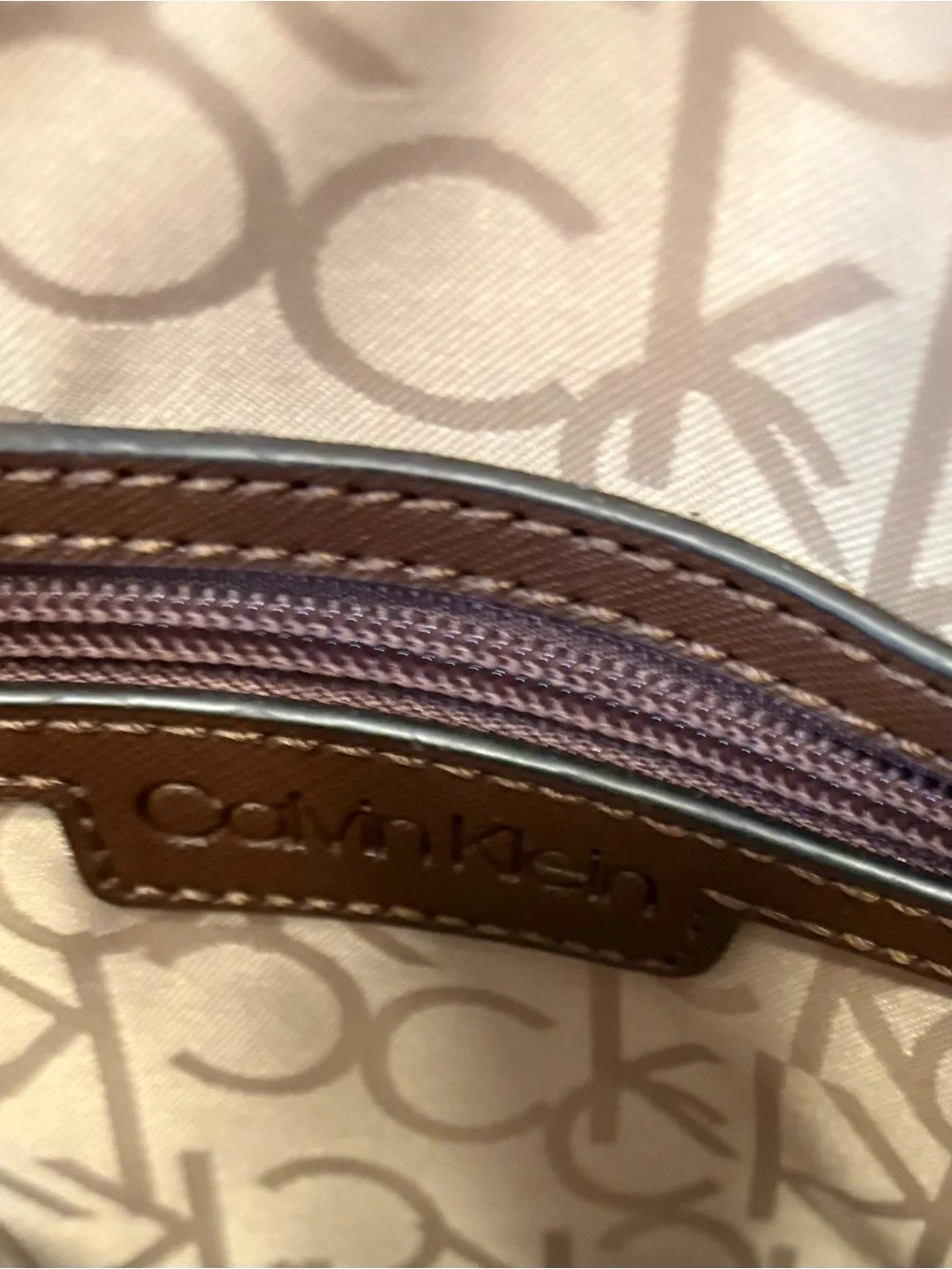 Calvin Klein Signature Monogram Dome Satchel